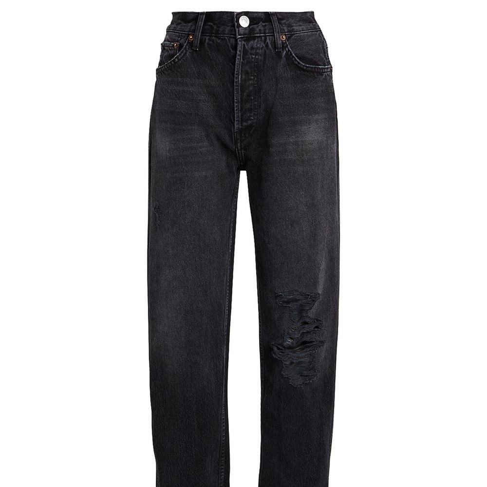 RE/DONE High-Rise Loose Distressed JeNs